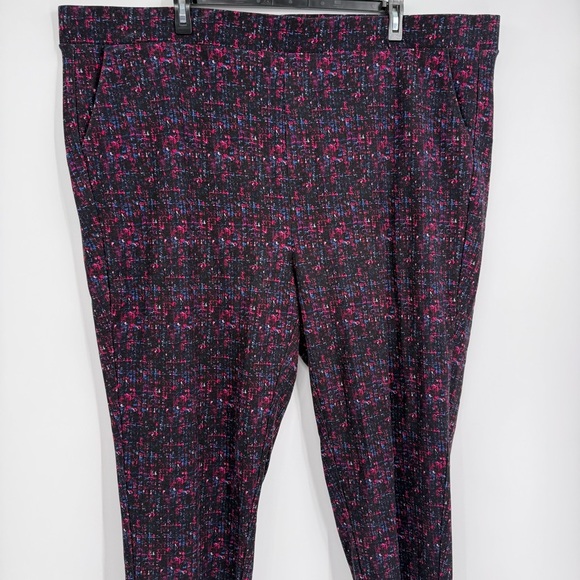 Torrid Women’s Blue Black pink Leggings Size 6X Pull On Elastic Waist Stretch - Picture 5 of 6